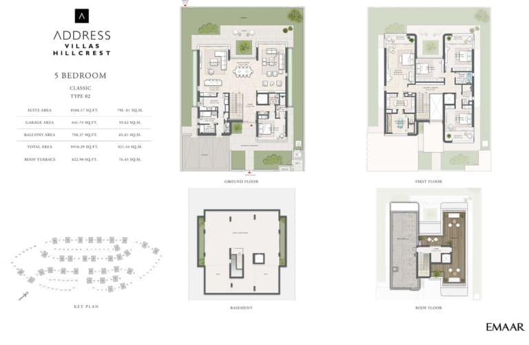Address Hillcrest 5 Bedroom Classic Villas Type 2 Floor Plan