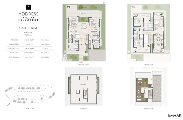 Address Hillcrest 5 Bedroom Modern Villas Type 3 Floor Plan