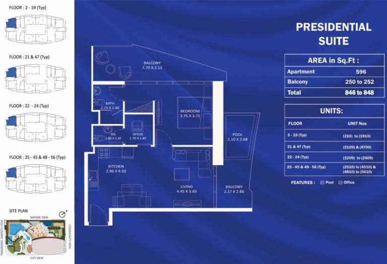 Danube Fashionz Presidential Suite Floor Plan
