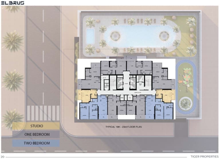 Elbrus Tower 19th and 23rd Floor Plan