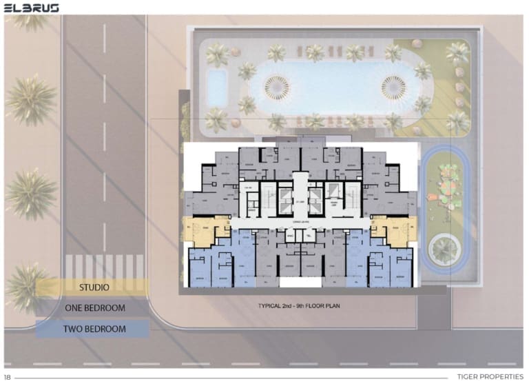 Elbrus Tower 2nd and 9th Floor Plan