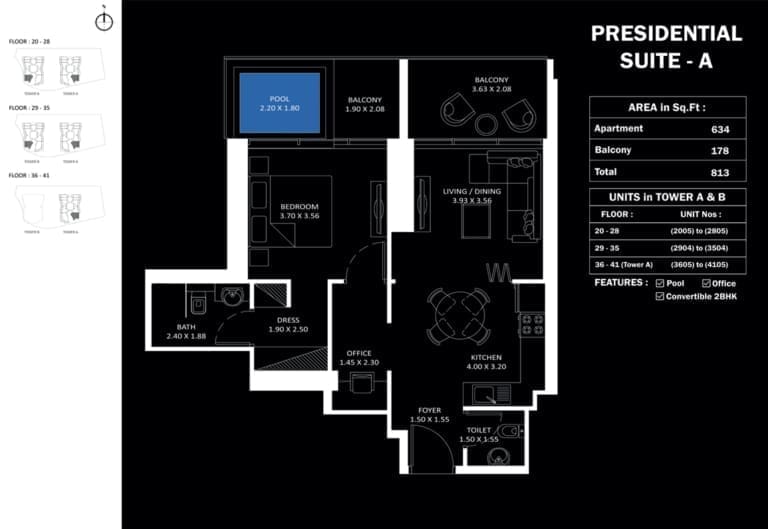 Elitz 3 Presidential Suite Type A Floor Plan