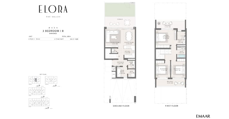 Elora 3 Bedroom Townhouse I B Floor Plan