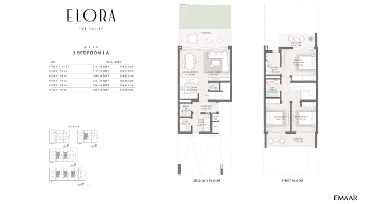 Elora Mysk 3 Bedroom Townhouse I A Floor Plan