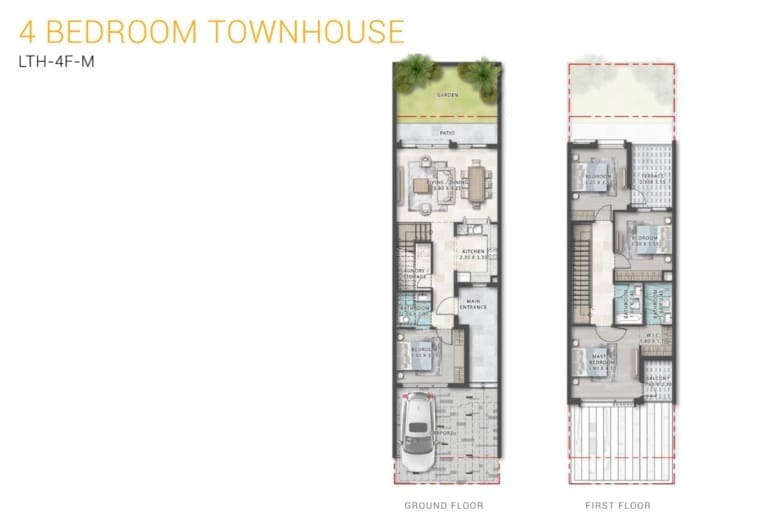 Marbella 4 Bedroom Townhouse Floor Plan
