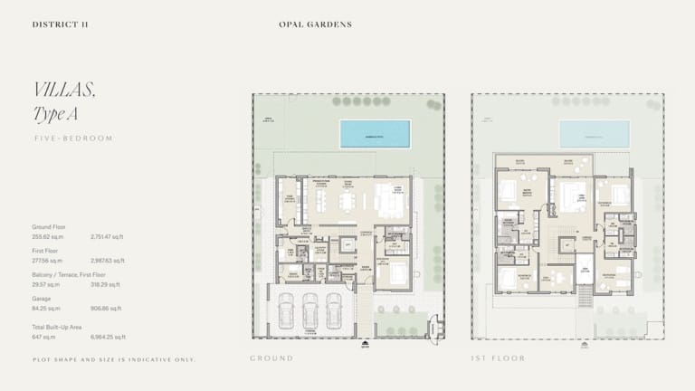 Opal Gardens 5 Bedroom Villas Type A Floor Plans