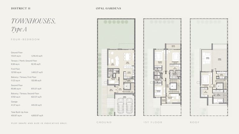 Opal Gardens 4 Bedroom Townhouse Type A Floor Plans