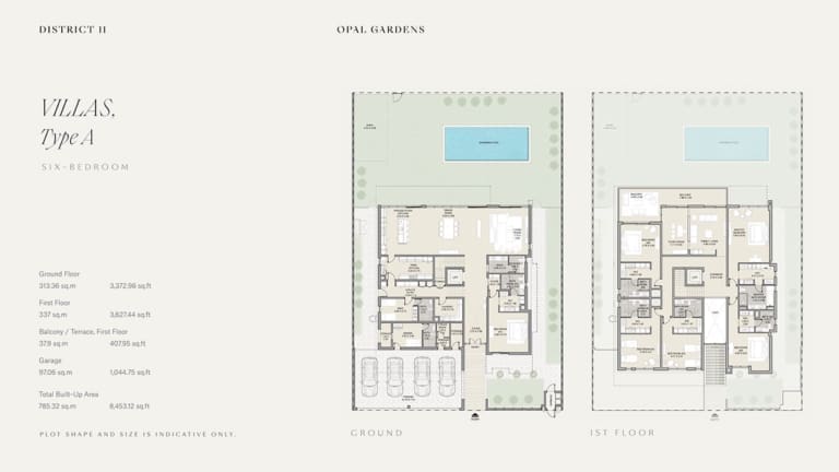 Opal Gardens 6 Bedroom Villas Type A Floor Plans