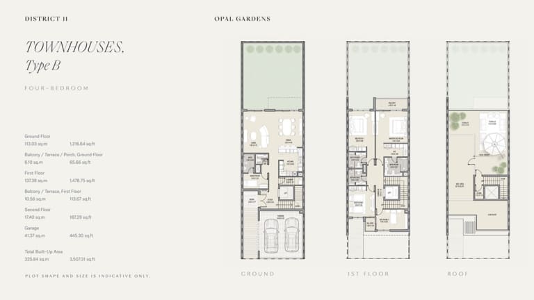 Opal Gardens 4 Bedroom Townhouse Type B Floor Plans