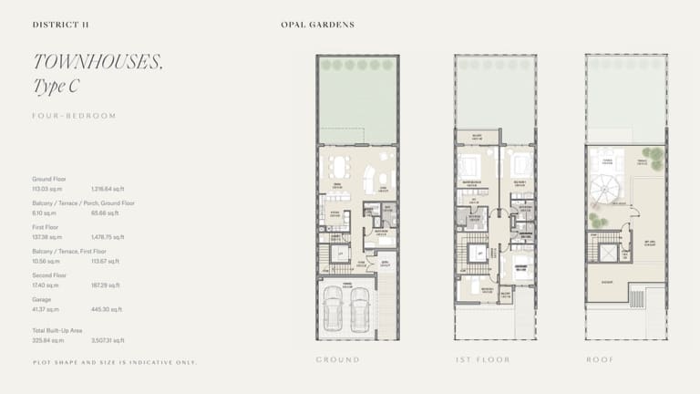 Opal Gardens 4 Bedroom Townhouse Type C Floor Plans