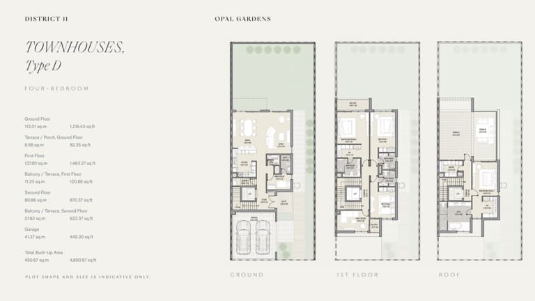 Opal Gardens 4 Bedroom Townhouse Type D Floor Plans