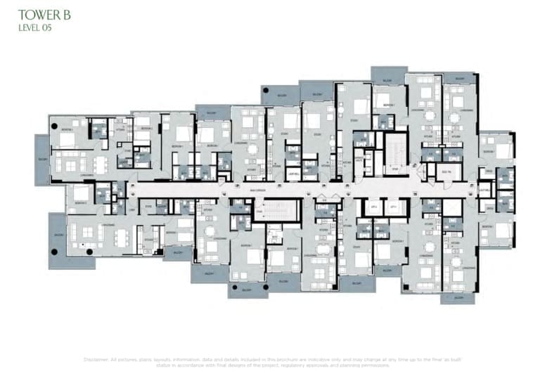 Park Town Tower B Townhouse Level 5 Floor Plan