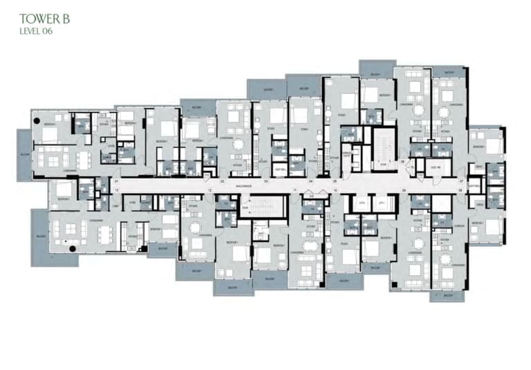 Park Town Tower B Townhouse Level 6 Floor Plan
