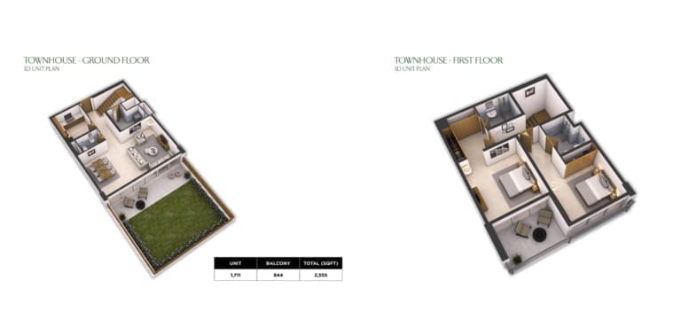 Park Town Ground & First Floor Plan