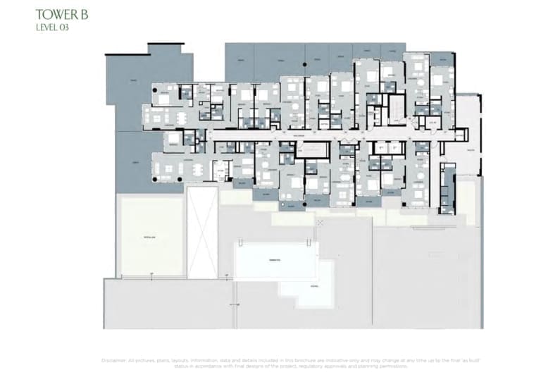 Park Town Tower B Townhouse Level 3 Floor Plan