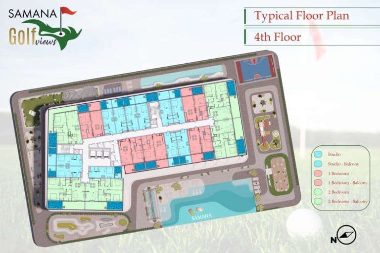 Samana Golf Views 4th Floor Plan
