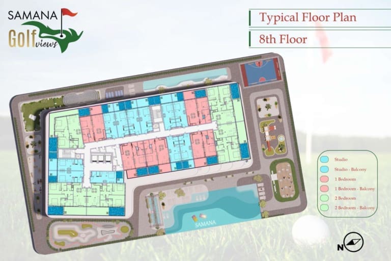 Samana Golf Views 8th Floor Plan