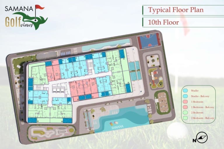 Samana Golf Views 10th Floor Plan