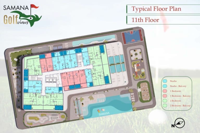 Samana Golf Views 11th Floor Plan