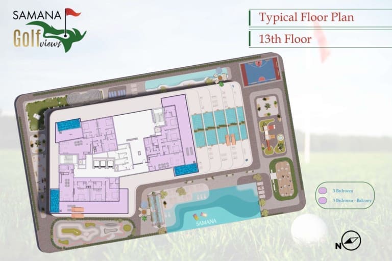 Samana Golf Views 13th Floor Plan