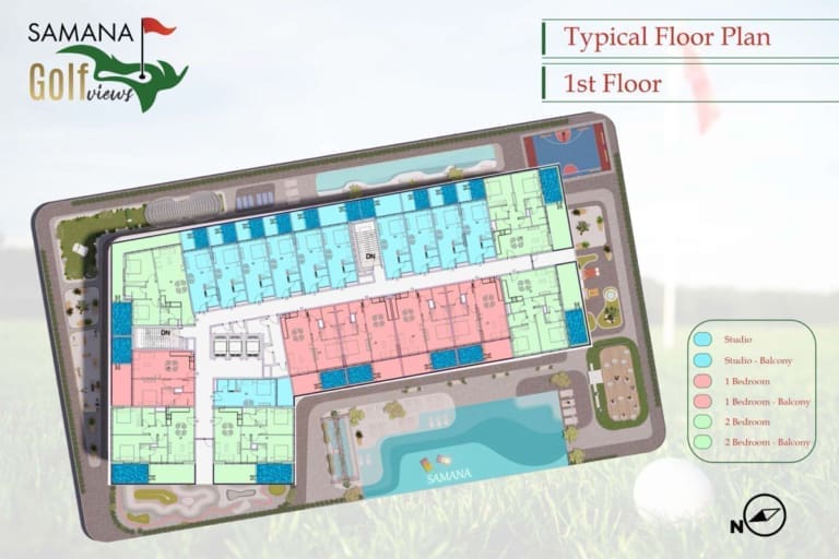 Samana Golf Views 1st Floor Plan