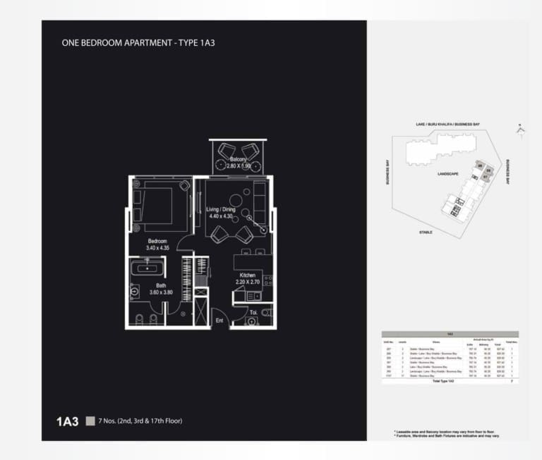 The Atria 1 Bedroom Apartment 1A4 Floor Plan