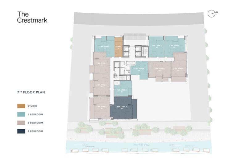 The Crestmark 7th Floor Plan