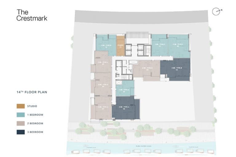 The Crestmark 14th Floor Plan