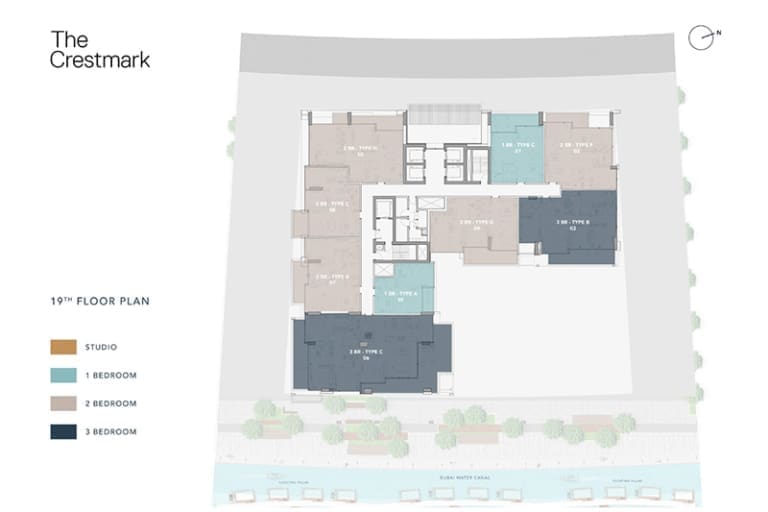 The Crestmark 19th Floor Plan