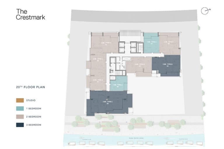 The Crestmark 20th Floor Plan
