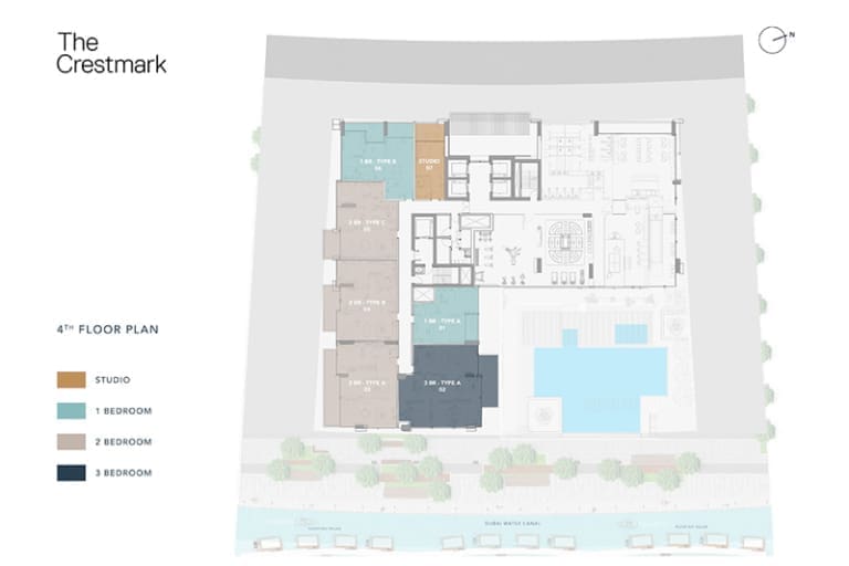 The Crestmark 4th Floor Plan