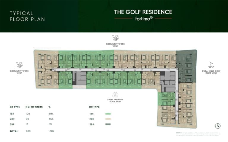 The Golf Residence Typical Floor Plan