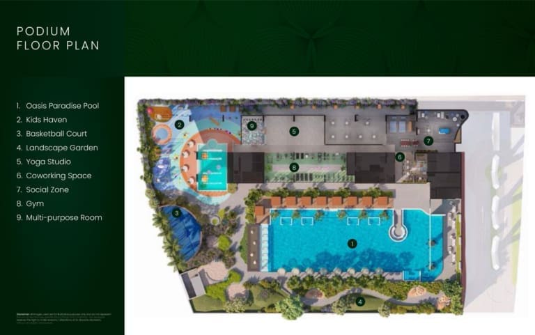 The Golf Residence Podium Floor Plan