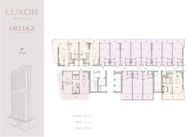 The Luxor Apartments 1st Floor Plan