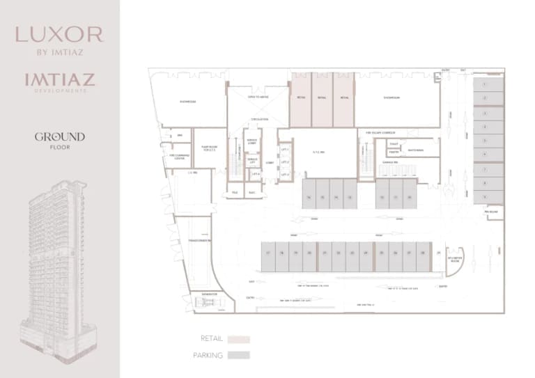 The Luxor Apartments Ground Floor Plan