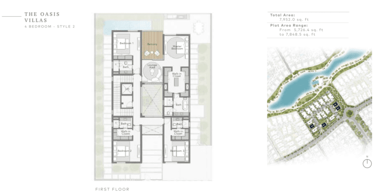 The Sanctuary 4 Bedroom The Oasis Villas Style 2 First Floor Plan