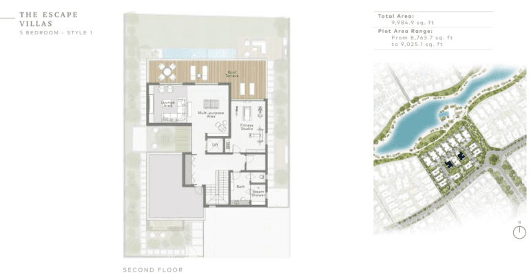 The Sanctuary 5 Bedroom The Escape Villas Style 1 Second Floor Plan