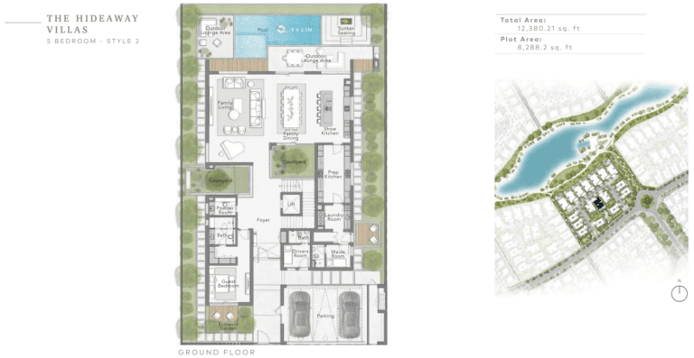 The Sanctuary 5 Bedroom The Hideway Villas Style 2 Ground Floor Plan