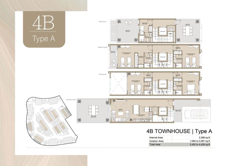Verdana Townhouse 2 – 4 Bedroom Type A Floor Plan