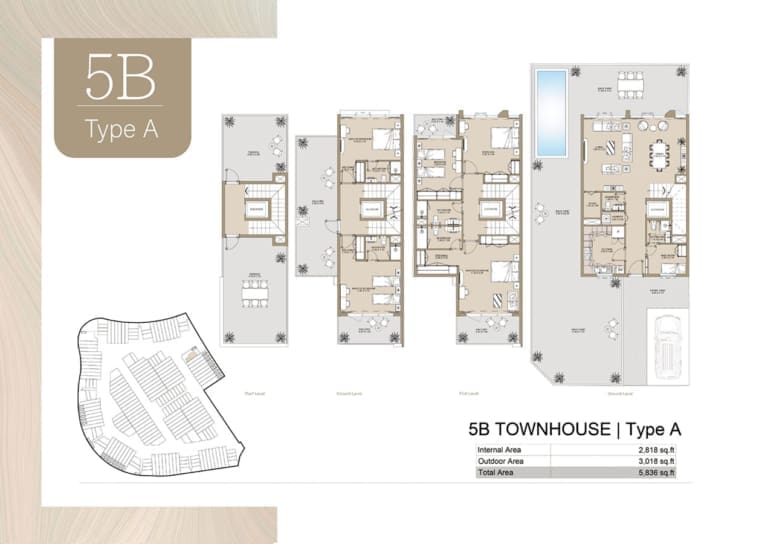 Verdana Townhouse 2 – 5 Bedroom Type A Floor Plan