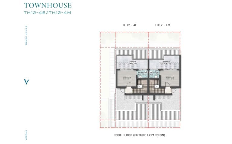 Verona Townhouse TH12 – 4E/TH-12 – 4M Roof Floor Plans