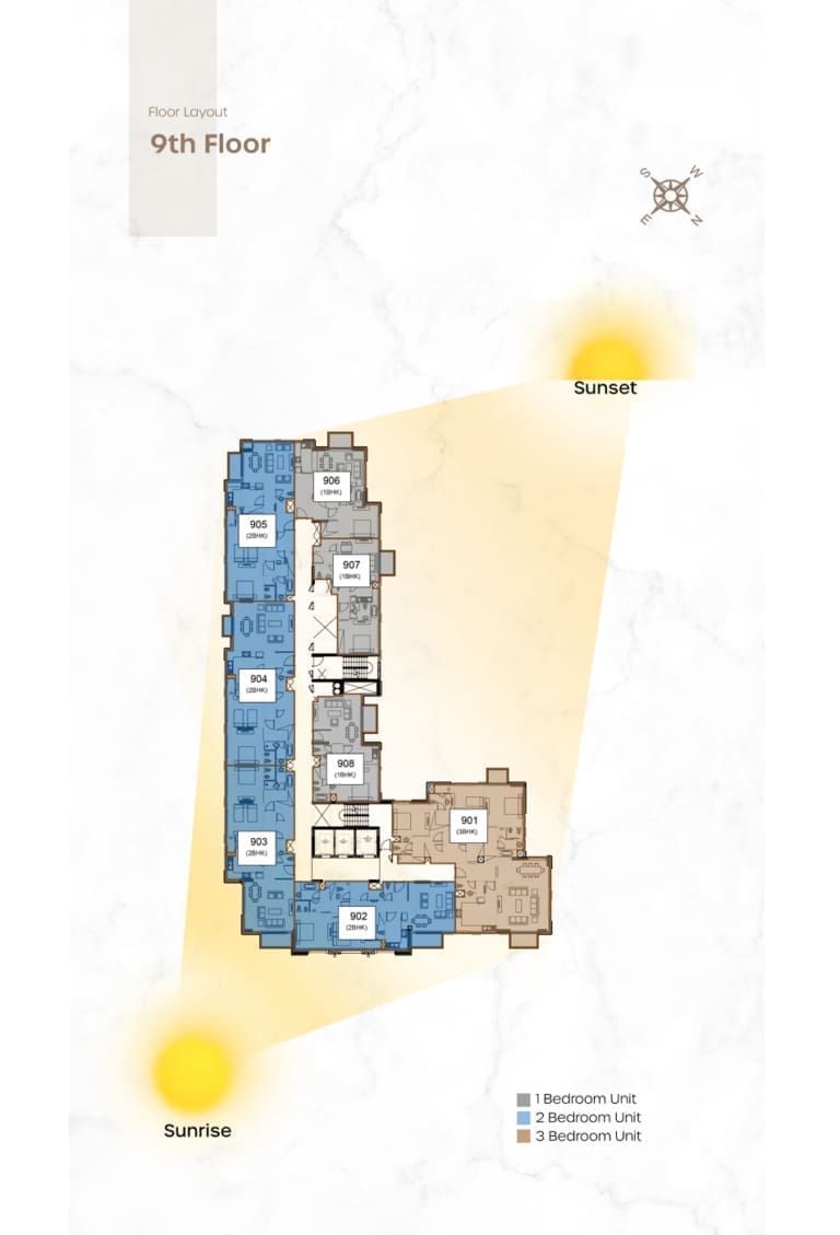 Avenue Residence 5 – 9th Floor Plan