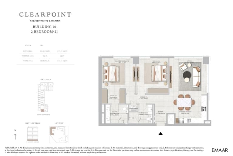 Clearpoint Building 1 – 2 Bedroom Apartment Type 2I Floor Plan