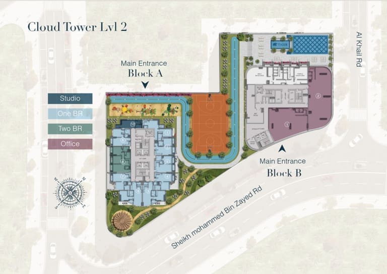 Cloud Twin Tower Level 2 Floor Plan