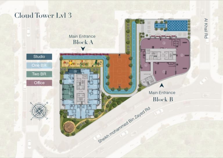 Cloud Twin Tower Level 3 Floor Plan