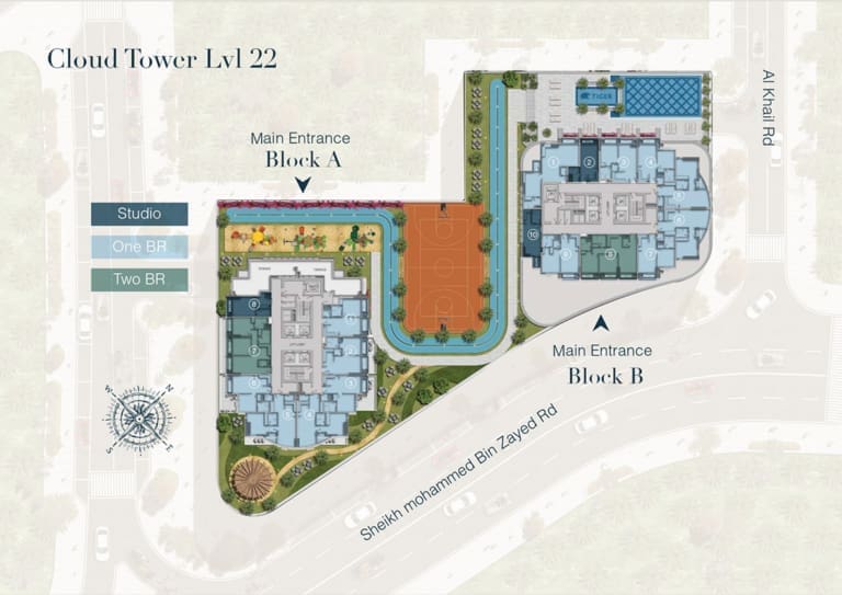 Cloud Twin Tower Level 22 Floor Plan
