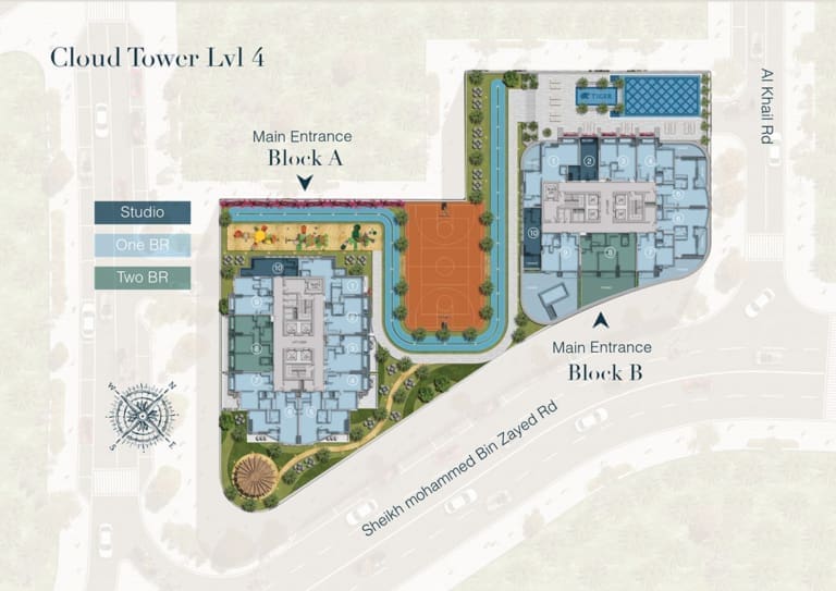 Cloud Twin Tower Level 4 Floor Plan