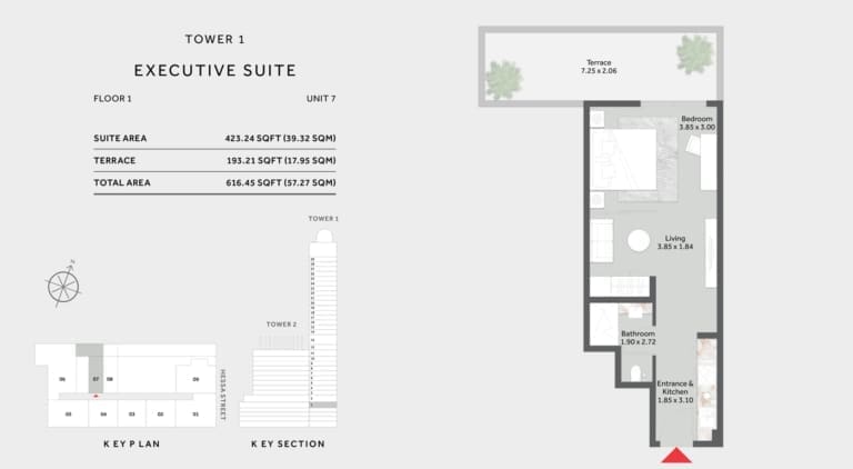 Marriott Residence Tower 1 – Executive Suite 1st Floor Plan