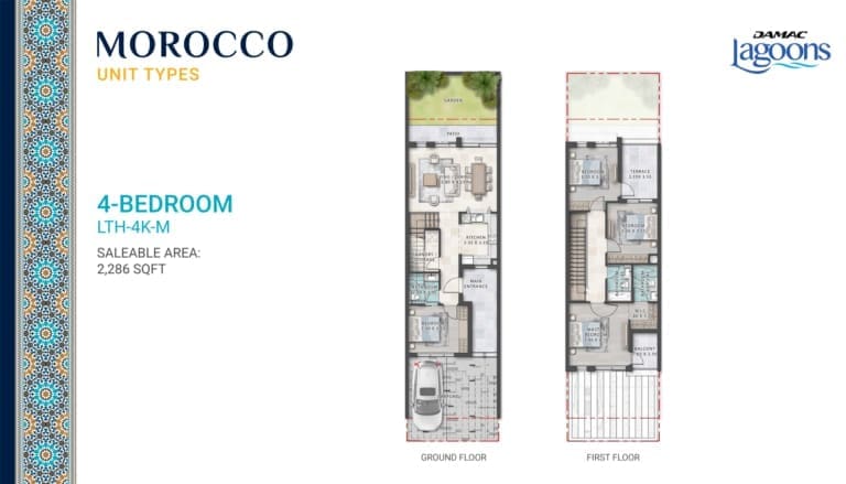 Morocco Phase 2 – 4 Bedroom Townhouse Floor Plans