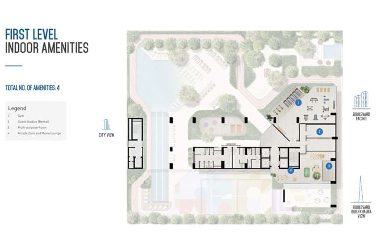 Rove Home First Level Indoor Amenities Floor Plan